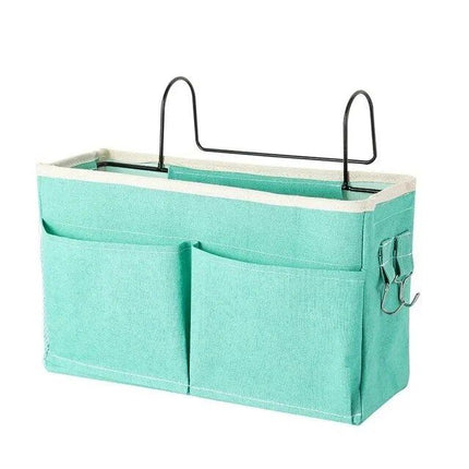 Multi-Purpose Bedside Storage Organizer: Canvas Hanging Pocket for Bedroom Essentials - Wnkrs