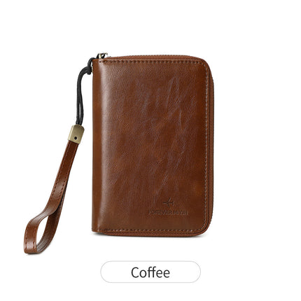 Cartera retro para pasaporte de negocios: elegante compañera de viaje de cuero sintético