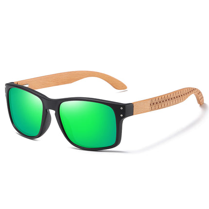 Lunettes de soleil pilote polarisées en bois de hêtre faites à la main