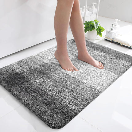 Tapis de bain absorbant en microfibre de luxe - Tapis de salle de bain antidérapant en peluche