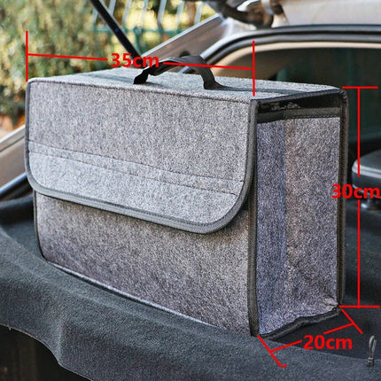 Compact Anti-Slip Car Trunk Organizer with Dual-Layer Elastic Net Storage - Wnkrs