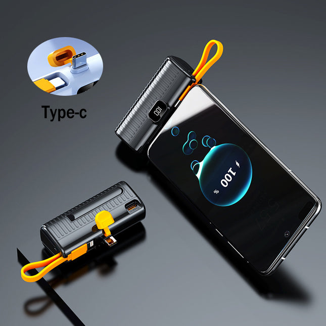 Batterie externe compacte à double port 30 000 mAh avec câbles intégrés et charge rapide