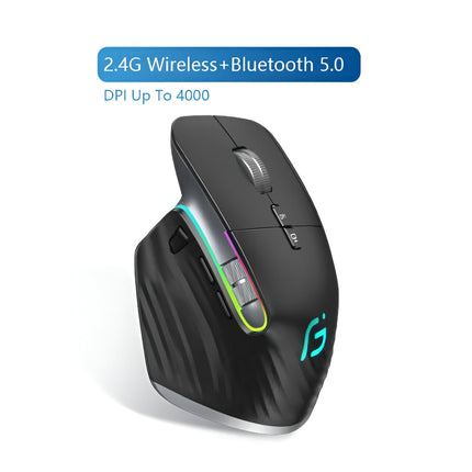 Souris sans fil multi-appareils avec Bluetooth 5.0 et 2.4G