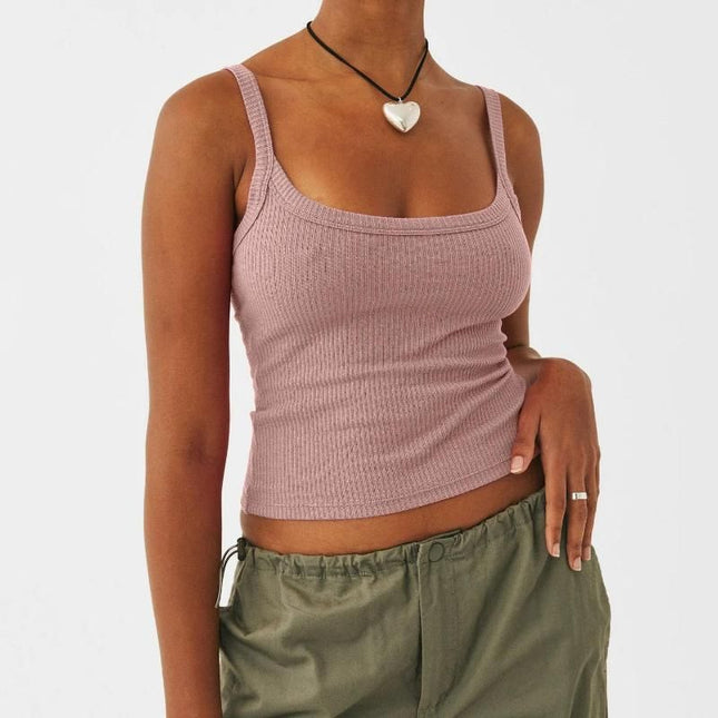 Top de punto elegante sin mangas para verano