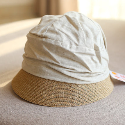 Artistic Cotton Linen Woven Sun Hat for Women