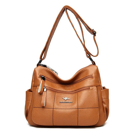 Luxury Women's Leather Shoulder Crossbody Bag - Fashionable and Versatile Handbag for 2023