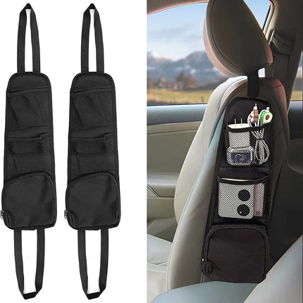 Stretchable Multi-Pocket Car Seat Organizer with Drink Holder - Wnkrs