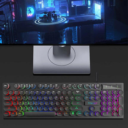 Illuminated Wired Mechanical Keyboard for Desktop and Laptop