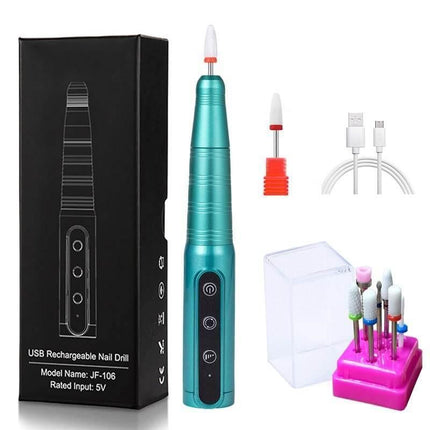 Wireless 35000RPM USB Nail Drill Pen: Portable Rechargeable Manicure & Pedicure Tool - Wnkrs