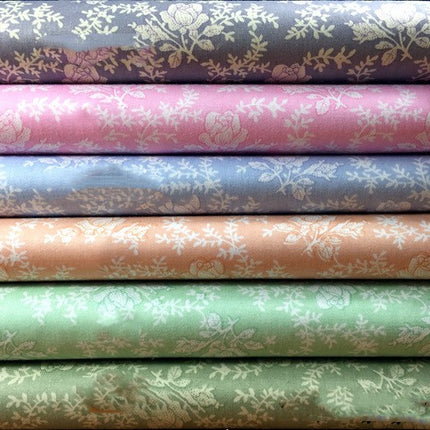 Floral Six Color Cotton Printed Fabric With Twill Width Of 1.6 Meters - Wnkrs