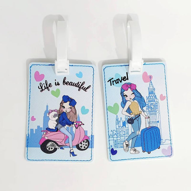 2-Piece Set PU Leather Luggage Tags