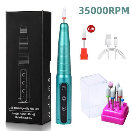 Wireless 35000RPM USB Nail Drill Pen: Portable Rechargeable Manicure & Pedicure Tool - Wnkrs