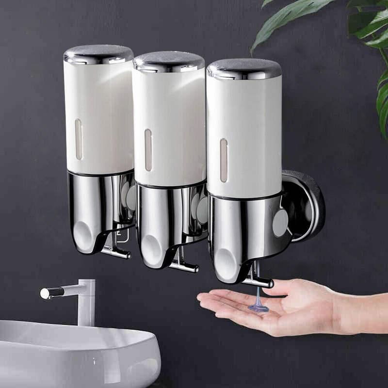 3-Chamber Wall Mounted Shower Dispenser