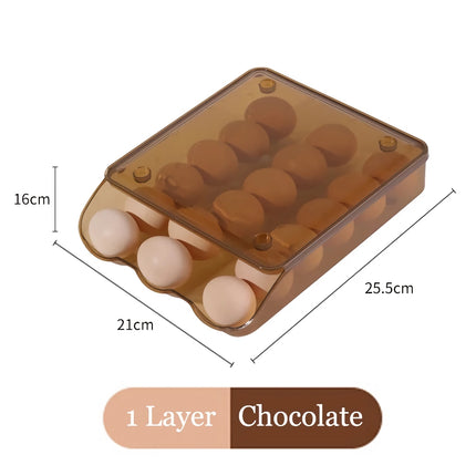 Caja de almacenamiento de huevos apilable y enrollable: organizador de 1, 2 y 3 capas