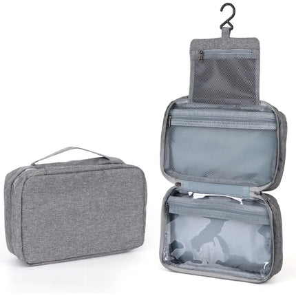 Trousse de toilette de voyage pliable et étanche avec séparation sèche et humide