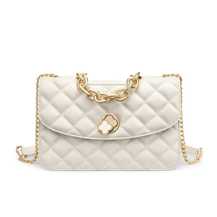 Elegante bolso de hombro de piel para mujer