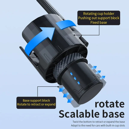 Extension de porte-gobelet de voiture 2 en 1