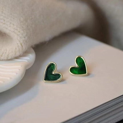 Trendy Heart Bling Zircon Stud Earrings - Wnkrs