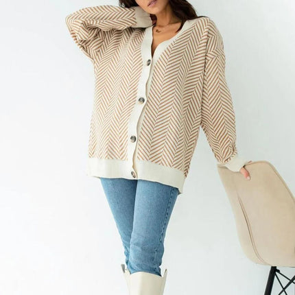 Cardigan oversize en tricot noir pour femme