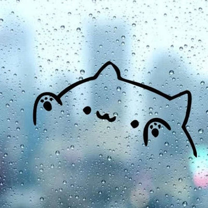 Kawaii Bongo Cat Vinyl Car Decal - Wnkrs