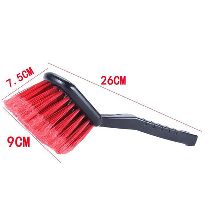 Compact Car & Motorcycle Detailing Brush with Red Bristles - Wnkrs