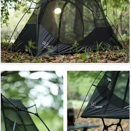 Lightweight Single Person Outdoor Camping Bed Tent with Mosquito Net and Aluminum Poles - Wnkrs