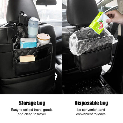 Waterproof Leather Car Backseat Organizer with Phone Pocket - Wnkrs