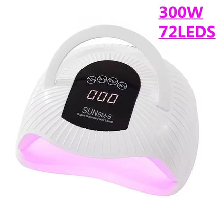 UV LED Nail Dryer Lamp 143W - 72 Beads, Quick Gel Polish Curing with Smart Sensor - Wnkrs