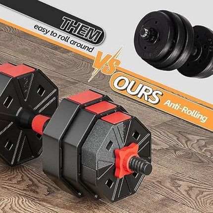 3-in-1 Adjustable Dumbbell and Barbell Set - Wnkrs