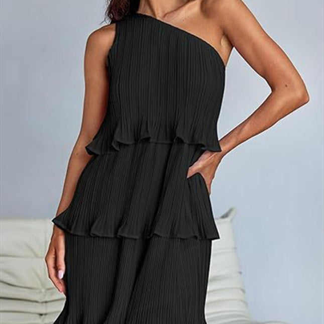 Robe à ourlet et coutures superposées pour femme