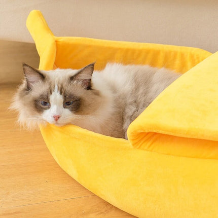 Lit pour chat Banana Cat Bed House - Lit confortable pour animaux de compagnie pour chats et chiens