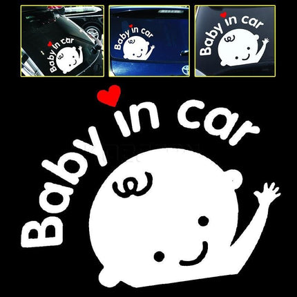 Baby on Board 3D Cartoon Car Sticker - Funny Safety Warning Decal - Wnkrs