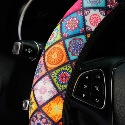 Ethnic Style Print Steering Wheel Cover - Wnkrs