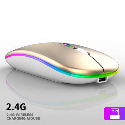 Souris sans fil Bluetooth rechargeable avec rétroéclairage lumineux