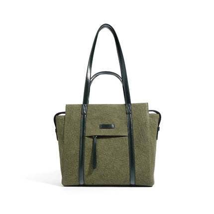 Fashionable High-Capacity Cotton and Linen Tote Bag for Women