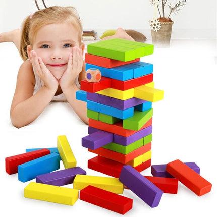 Fun Games For Whole Family Wooden Building Blocks Stacking Balance Puzzle - Wnkrs