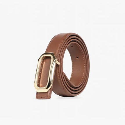 Ceinture décontractée en cuir de vache véritable pour femme