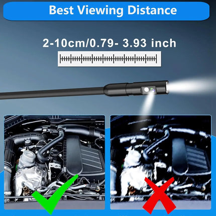 Endoscope industriel à double objectif 1080P avec écran LCD 4,3"