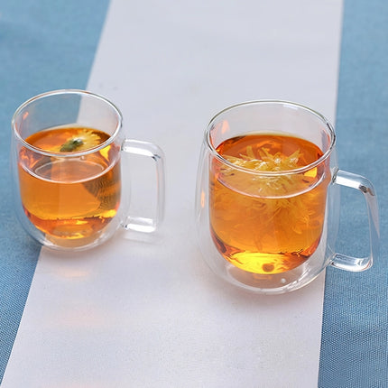 Double Wall Heat Resistant Borosilicate Glass Mug