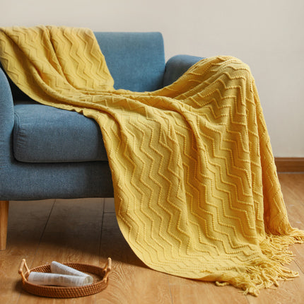 Knitted Tassel Blanket Office Air Conditioner - Wnkrs