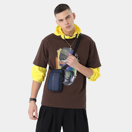 Mini bolso bandolera impermeable para hombre