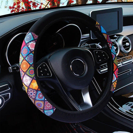 Ethnic Style Print Steering Wheel Cover - Wnkrs