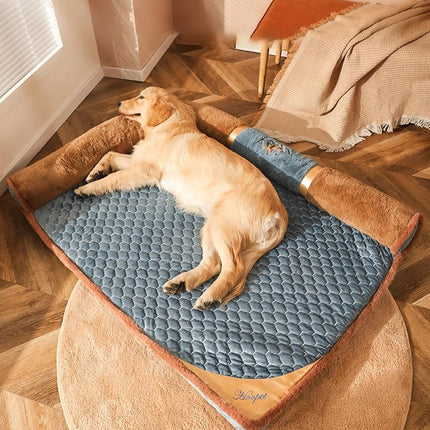 Sofá cama de lujo para mascotas con almohada