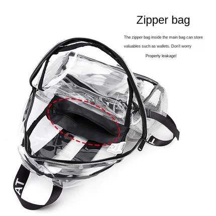 Chic Transparent Jelly Backpack - Waterproof, Fashion-Forward PVC Design for Women - Wnkrs