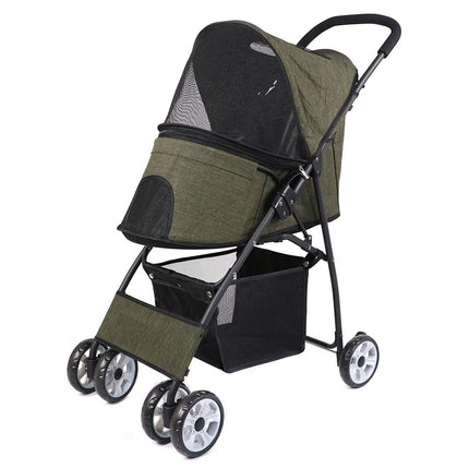 Lightweight Pet Stroller for Dogs & Cats with 360° Rotating Wheels - Wnkrs