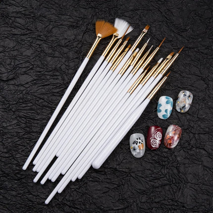 Lot de 15 pinceaux pour nail art