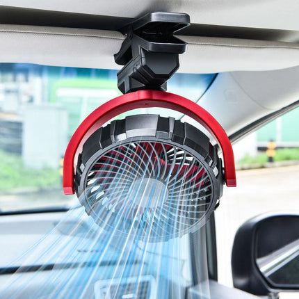 Ventilador portátil con abrazadera para enfriar el automóvil