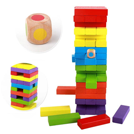 Fun Games For Whole Family Wooden Building Blocks Stacking Balance Puzzle - Wnkrs