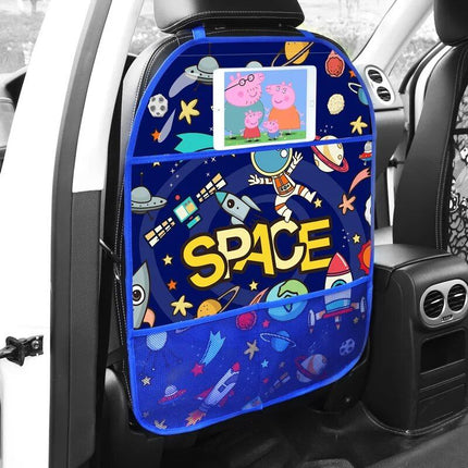 Cartoon Car Seat Back Protector with Storage Organizer - Wnkrs