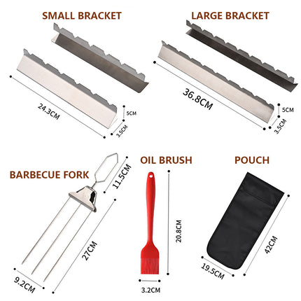 Panier à roulettes en acier inoxydable pour barbecue